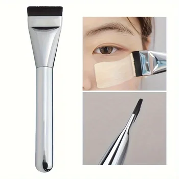 1/2/3pcs Multi-Use Foundation Ultra-Fine Brush and Stainless Steel Makeup Mixing Palette with Spatula Mixing Stick Beauty Tools 1