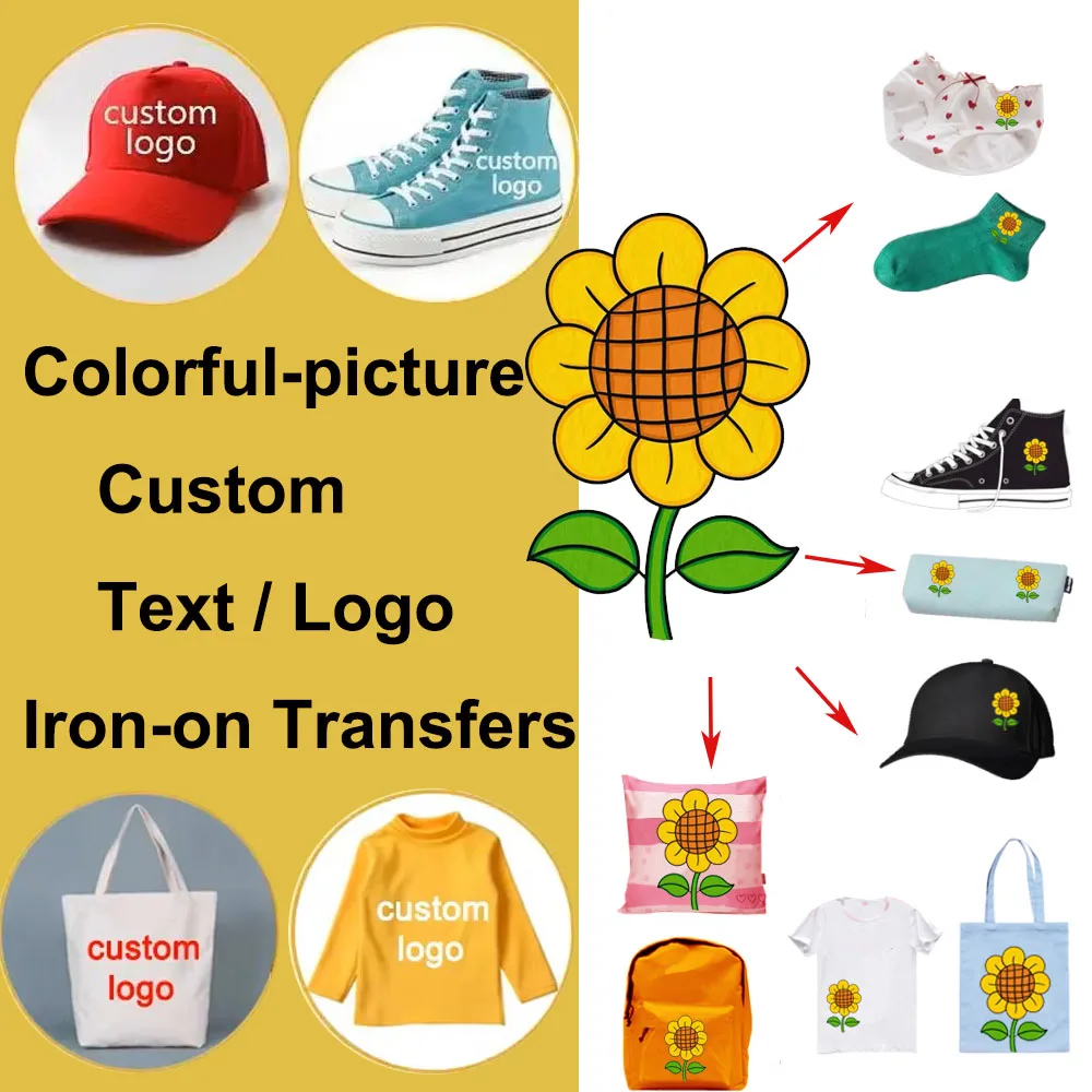 Iron-on Transfers Text Picture PVC Patch Heat Transfer Clothes Stickers Patches Clothing Ironing Thermal Sticker