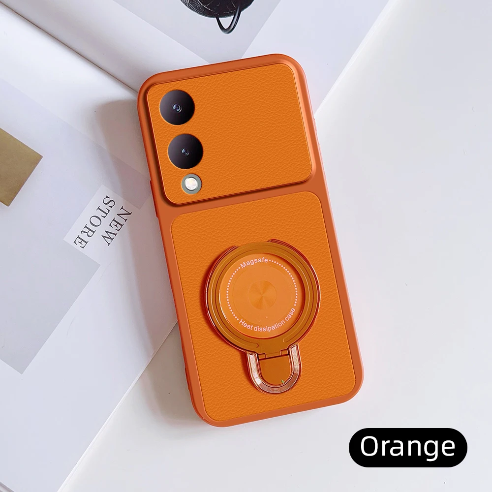 Leather Case with Magnetic Bracket and Magsafe Holder Stand