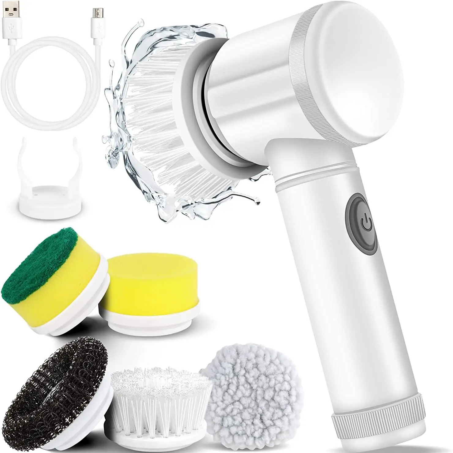 Electric Spin Scrubber, Power Bathroom Brushes for Cleaning, Cordless  Shower Scrubber with 3 Brushes Heads for Tiles, Showers, Bathroom, Windows