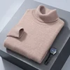 Sweater Men's 100% Pure Mink Fleece High Polo Pullover Knitted Loose Large Size Warm Winter New Long Sleeve High End Free Delive 3