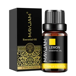 MAYJAM Aromatic Essential Oil Blend - Lavender, Jasmine, Eucalyptus, and More (10ml) - 10ml (Lemon)