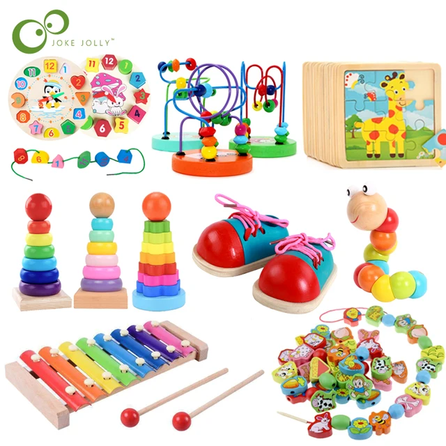 Toddlers Montessori Wooden Educational Toys for Baby
