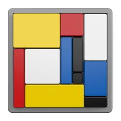 Educational Geometric Puzzle Game for Kids - Montessori - Inspired Logic and Problem - Solving Toy (No box)