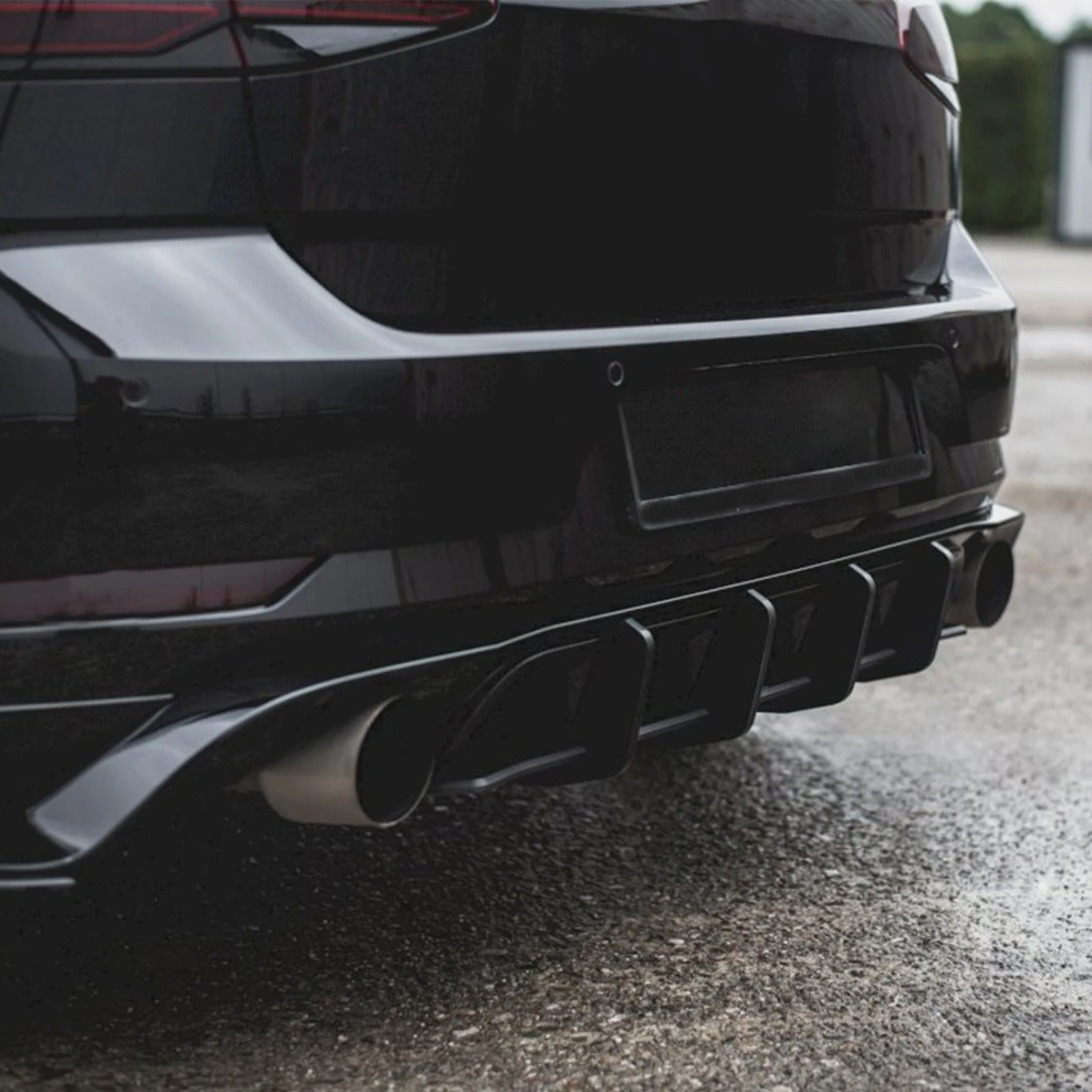 Gloss Black Maxton Style Rear Bumper Diffuser Valance For Volkswagen Golf MK7.5 GTI TCR -