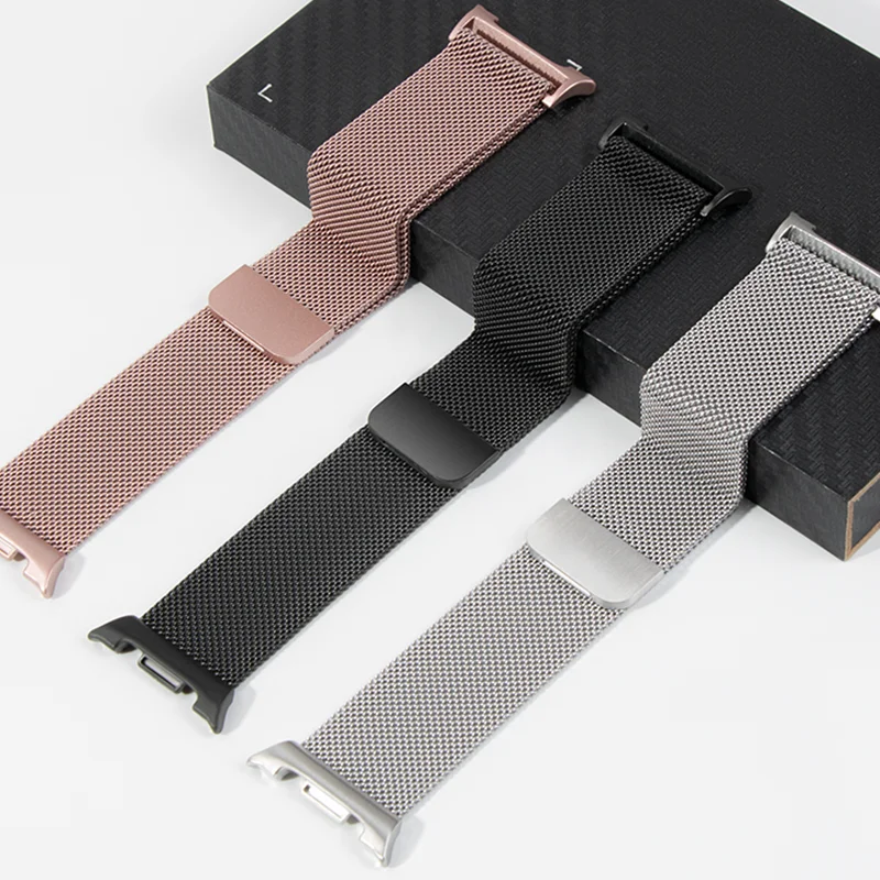 Premium Stainless Steel Watch Band with Tempered Glass Case for Samsung Galaxy Watch 8