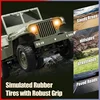 JJRC C8815 RC Car 1:10 Military Truck Willys Jeep 2.4G 4WD Remote Control Car Simulated Vehicle Model Toy Gift for Adult Kids 2
