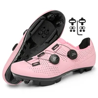 Pink Cycling Shoes women Mtb Cleat Shoes Outdoor Mountain Bike Flat Pedal Shoe Breathable Light Racing Speed Bicycle Footwear 1