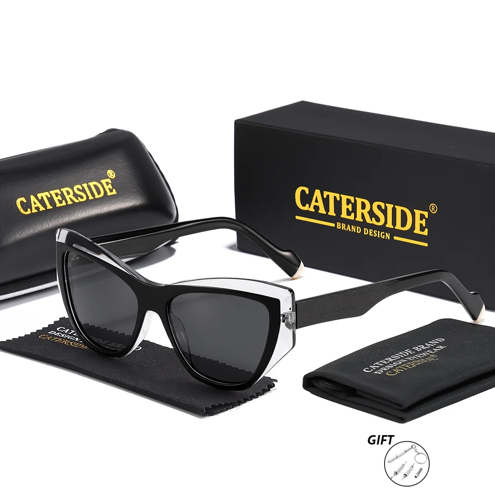 CATERSIDE Frauen Vintage Cat Eye Polarisierte Sonnenschirm Lesebrille Männer Outdoor Myopie Hyperopie Brillen UV400 – Detail 10