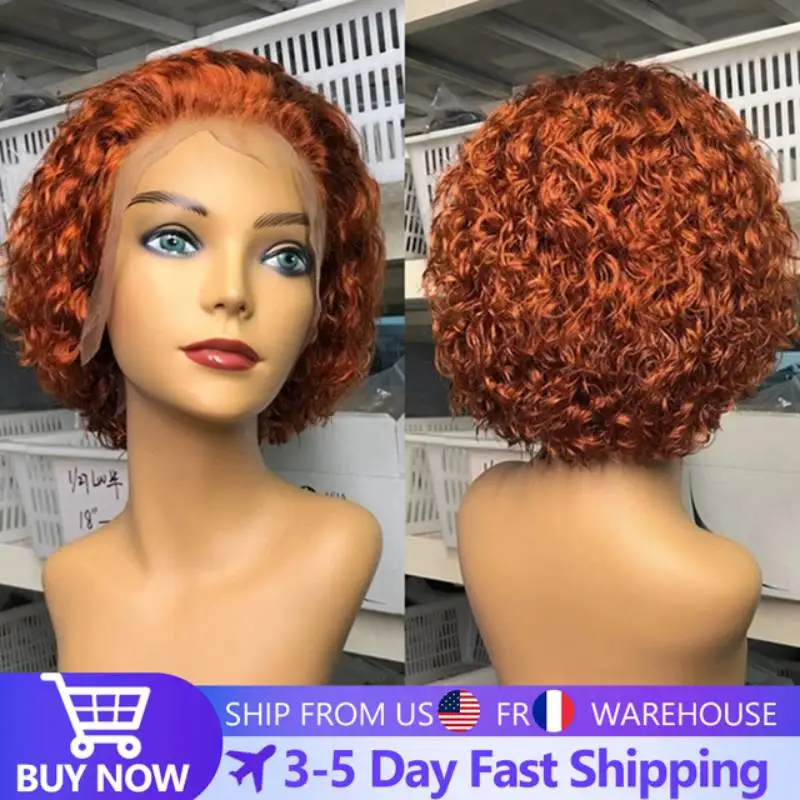 Pixie Cut Wig Human Hair 13x1 Lace Frontal Wigs Human Hair Short Bob Wigs For Black Women Short Ombre Wig