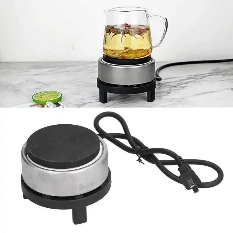 Mini Electric Heater Stove, 360 Degree Vertical Heating Portable Countertop  Hot Plate Multifunctional Home Coffee Tea Water Heater Round Hot Plate