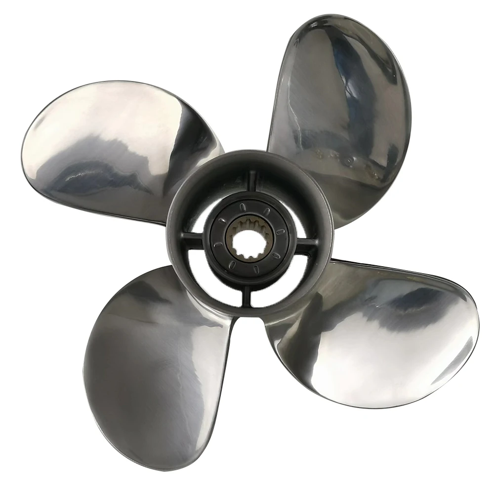 

Factory Price 25~60 Horsepower Mirror Polish 4 Blade Boat Propeller For Yamah Propellers