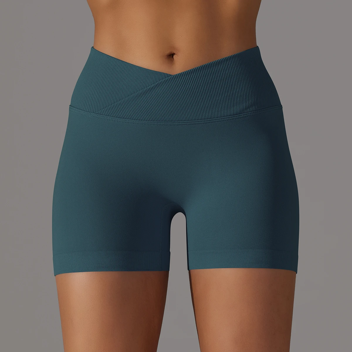 Nahtlose Sport Shorts Kreuz Hohe Taille Fitness Leggings Shorts Gym Scrunch Butt Shorts Frauen Squats Lauf Workout Shorts – Detail 28