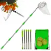 Fruit Picker Head Basket With Telescopic Extendable Pole Portable Harvesting Fruit Collector Catcher Garden Fruit Picking Tools 1