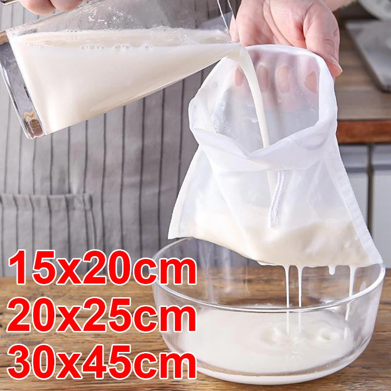 100-Mesh-Nylon-Soy-Milk-Filter-Nut-Milk-Tea-Coffee-Oil-Yogurt-Food ...