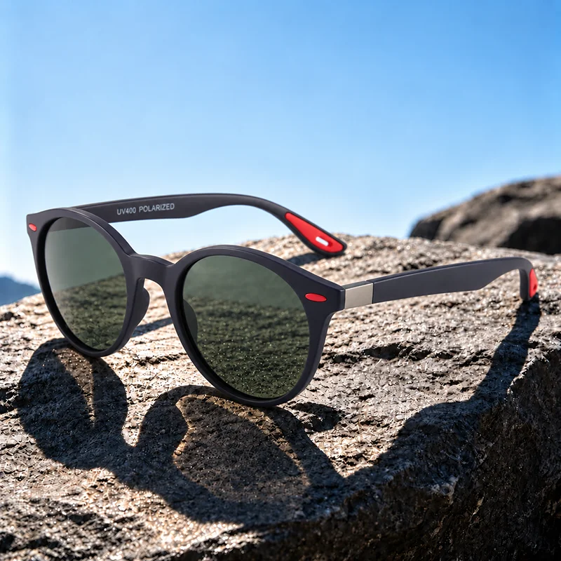 Polarized UV400 Round Frame Sports Sunglasses