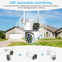 Smar 4MP PTZ Wi-Fi IP-камера с двумя объективами для улицы 5-кратный зум Ai Автоматическое отслеживание Беспроводное наблюдение Камеры видеонаблюдения ICam365 — изображение 6