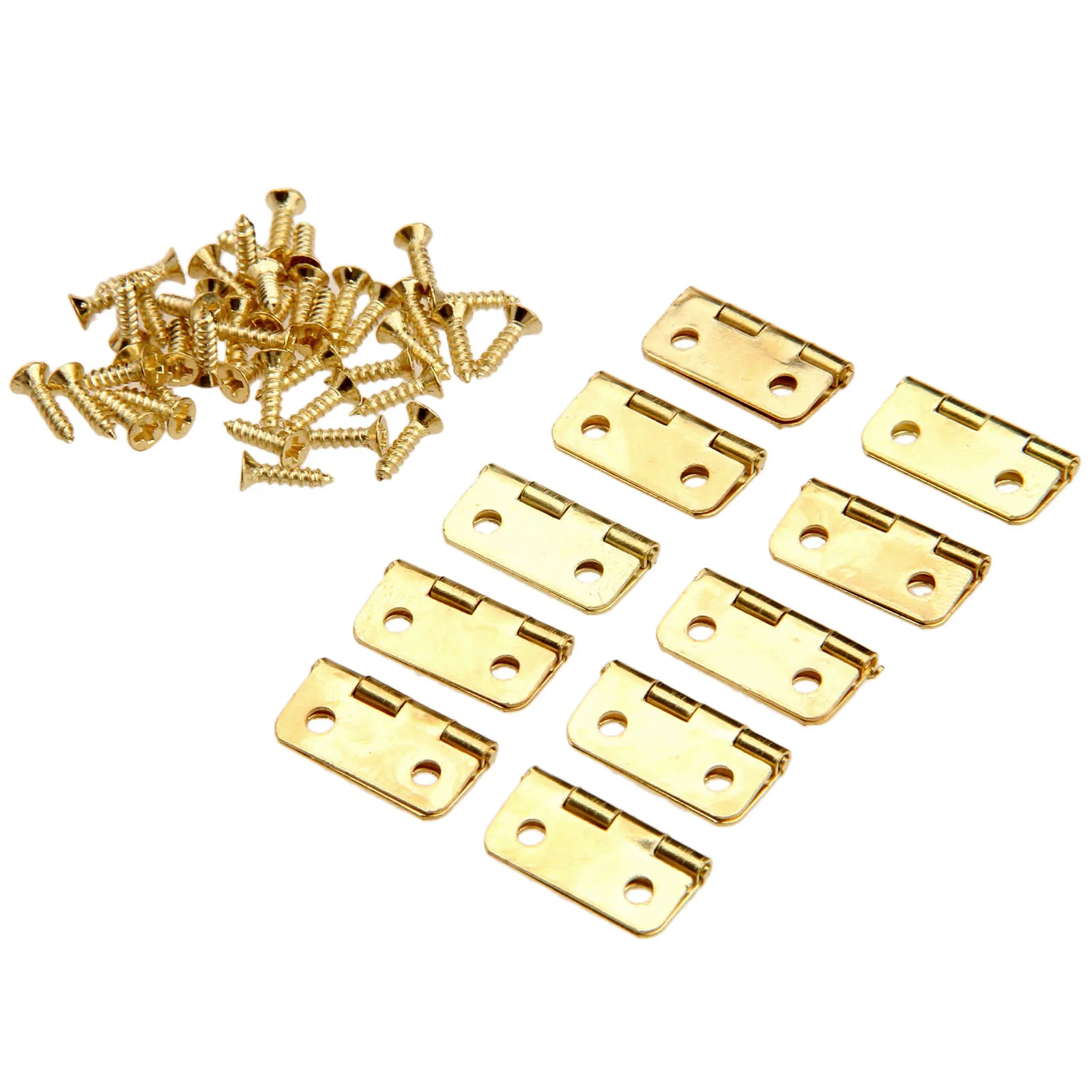 Kitchen Cabinet Door Hinges Furniture Accessories 4 Holes Gold Drawer Hinges 50Pcs for Jewelry Boxes Furniture Fittings