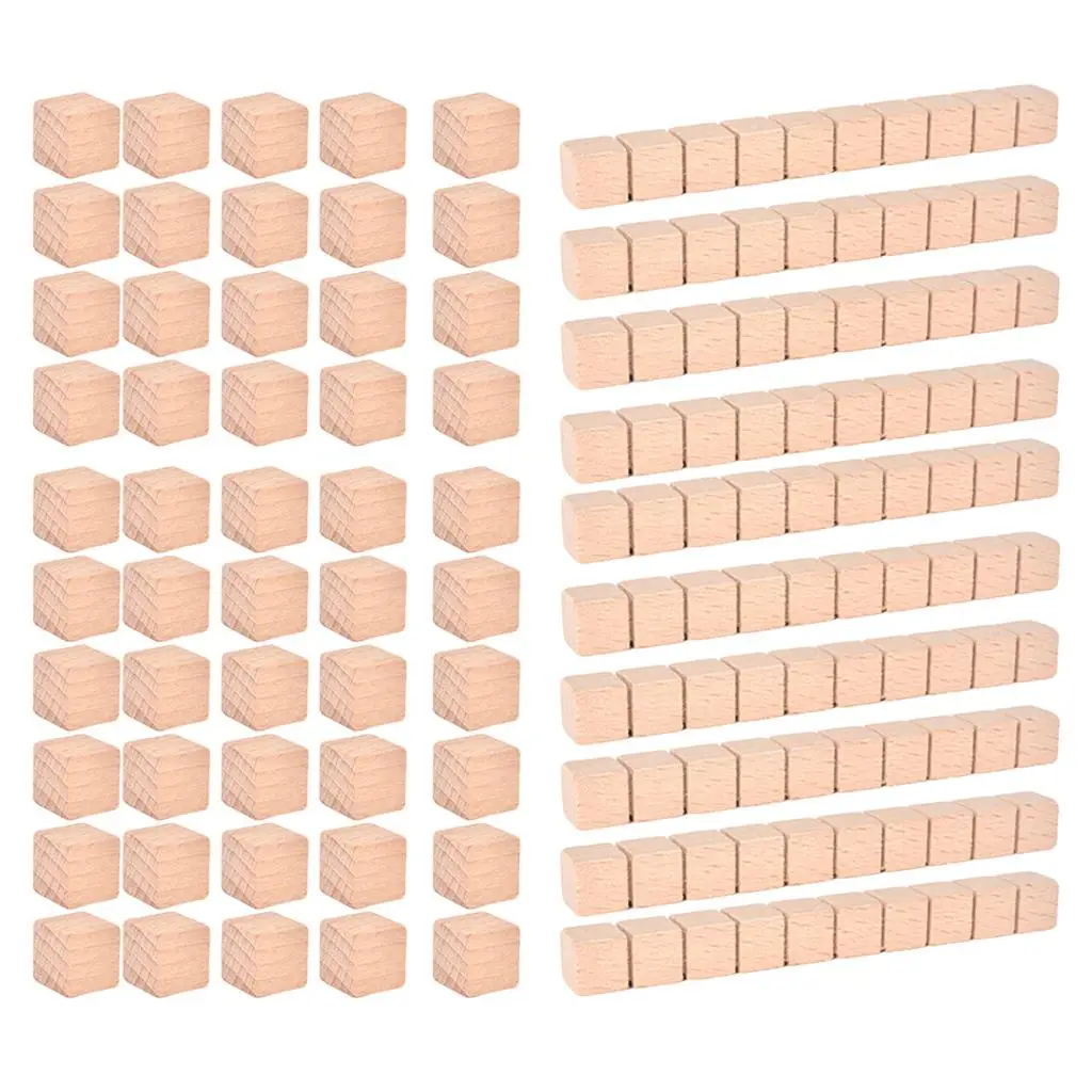 DIY Base Ten Blocks Math Manipulative School Supplies number of blocks Toy