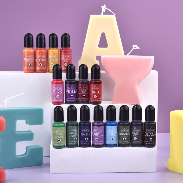 16 couleurs bougie cire Pigment Colorant Non toxique bougie de soja cire Pigment liquide colorant cire de soja bricolage savon colorants bougies faisant des fournitures 2