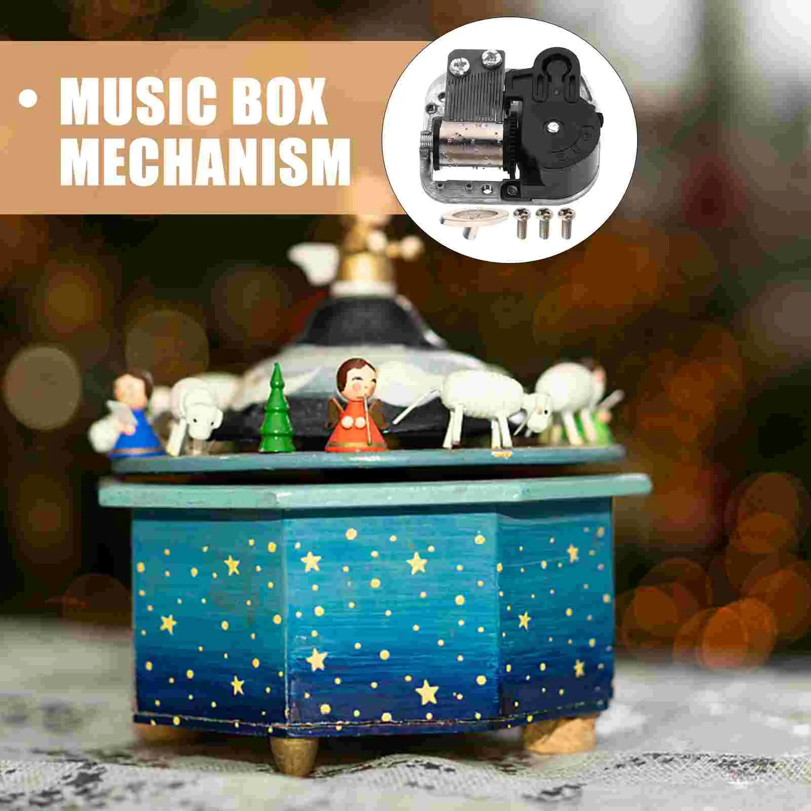 Mini Handcrank Clockwork Mechanism Music Box Movement
