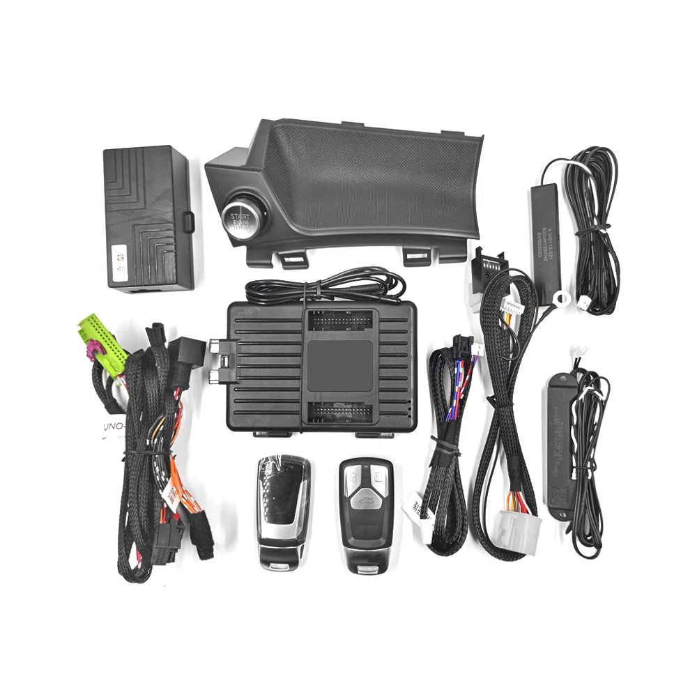 

For 12-17 Audi Q3 Car Add Push Button Start Stop System And Remote Key Start Stop System PKE Keyless Entry Keyless with Frame