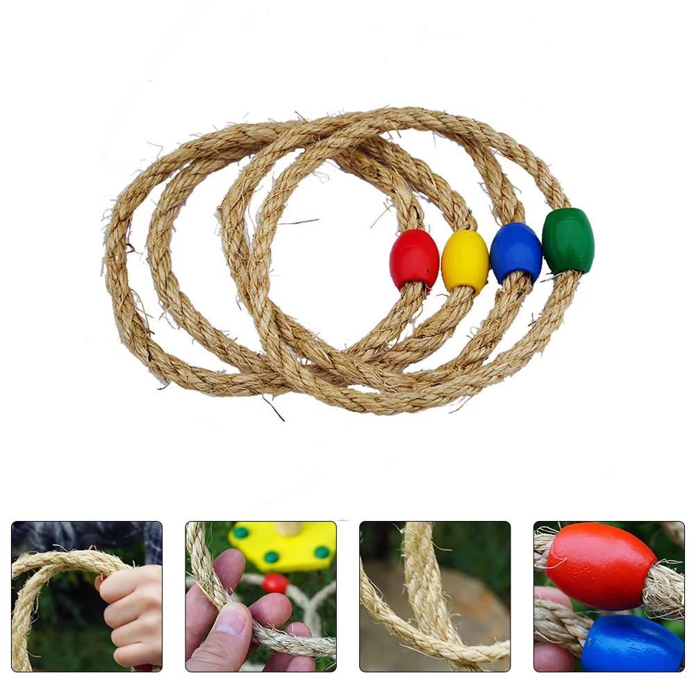 8/10PCS Funny Kids Ring Toss Game Colorful Throwing Ring Toy Baby Throwing Game Random Color