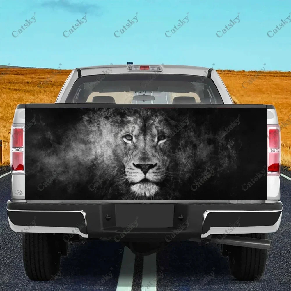 

Cool Lion Galaxy Car Tail Trunk Protect Vinly Wrap Sticker Decal Wheel Auto Hood Decoration Engine Cover for SUV Off-road Pickup