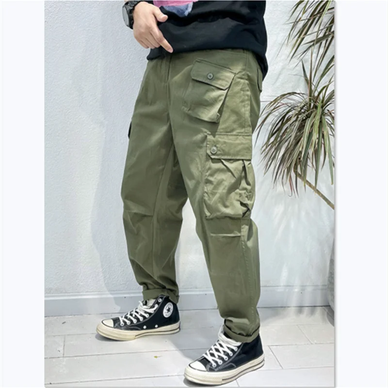 

Summer New Cargo Pants Men's Multi Pocket Casual Daks Slightly Wide Leggings Outdoor Riding Trekking Tooling Camping Trousers