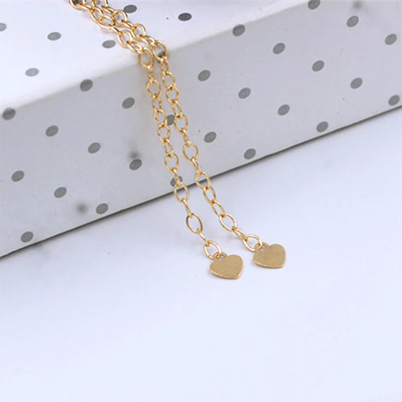 100% 14K Gold Filled Extension Chain Love Heart 2.6MM Chain Necklace Gold Jewelry Minimalist Gold Filled Chain DIY Jewelry