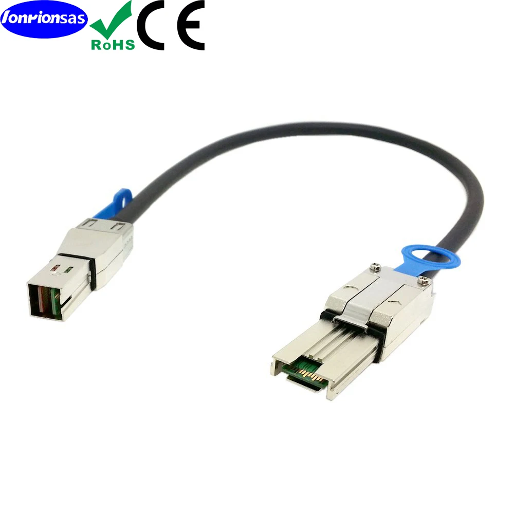 MINISASFF-8644에서 Mini SAS SFF-8088으로 변환 HD 6Gbps 외부 26핀 SAS2.0 하이브리드 케이블 RAID 시스템용 SCSI 연결
