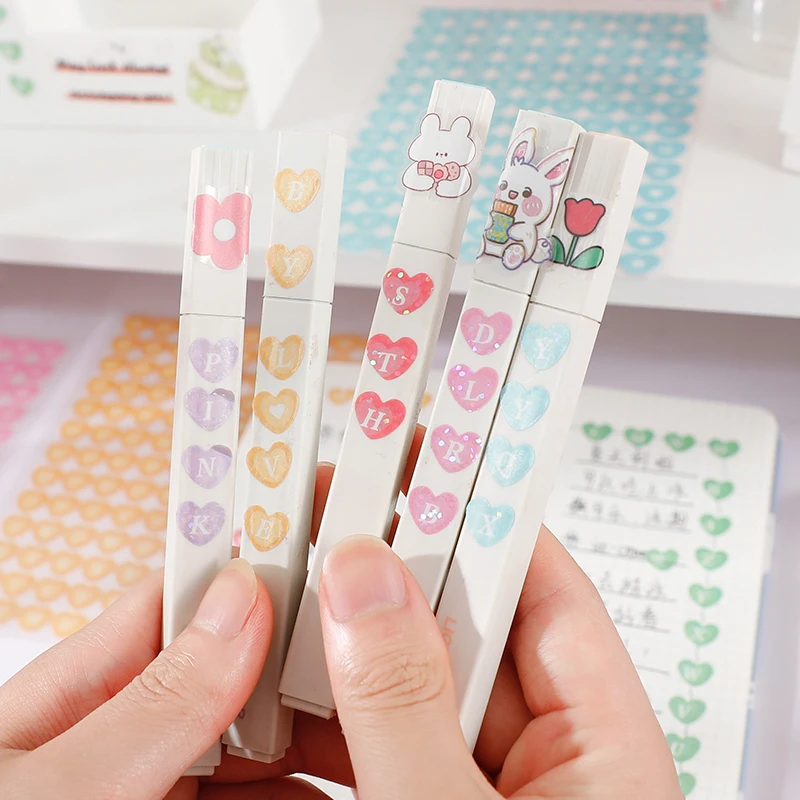 Cartoon Sticker Shining Laser Bling Cartoon Bunny Sticker For Scrapbook DIY Alphabet Letter Sticker for Phone Journal Laptop Photo Decos Gift