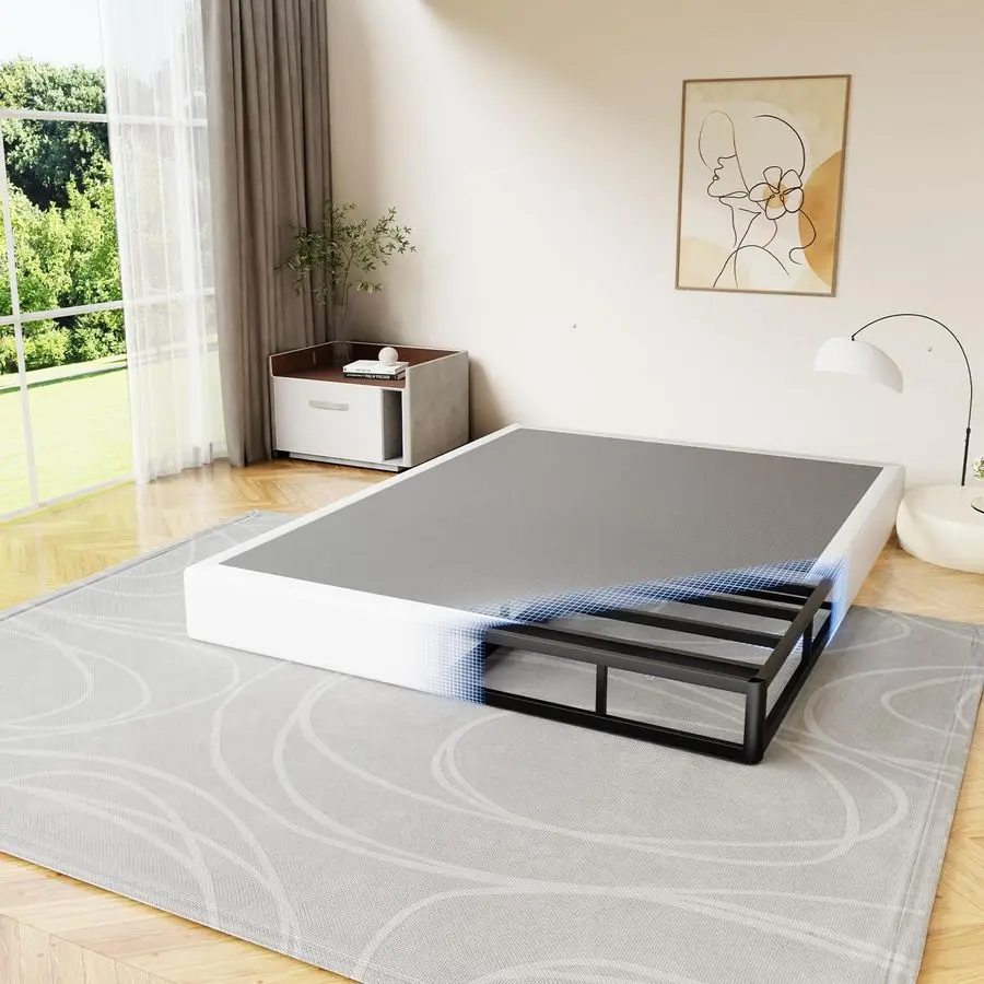 Size Box Spring 7 Inch, Heavy Duty Metal Box Spring Bed Base with ...