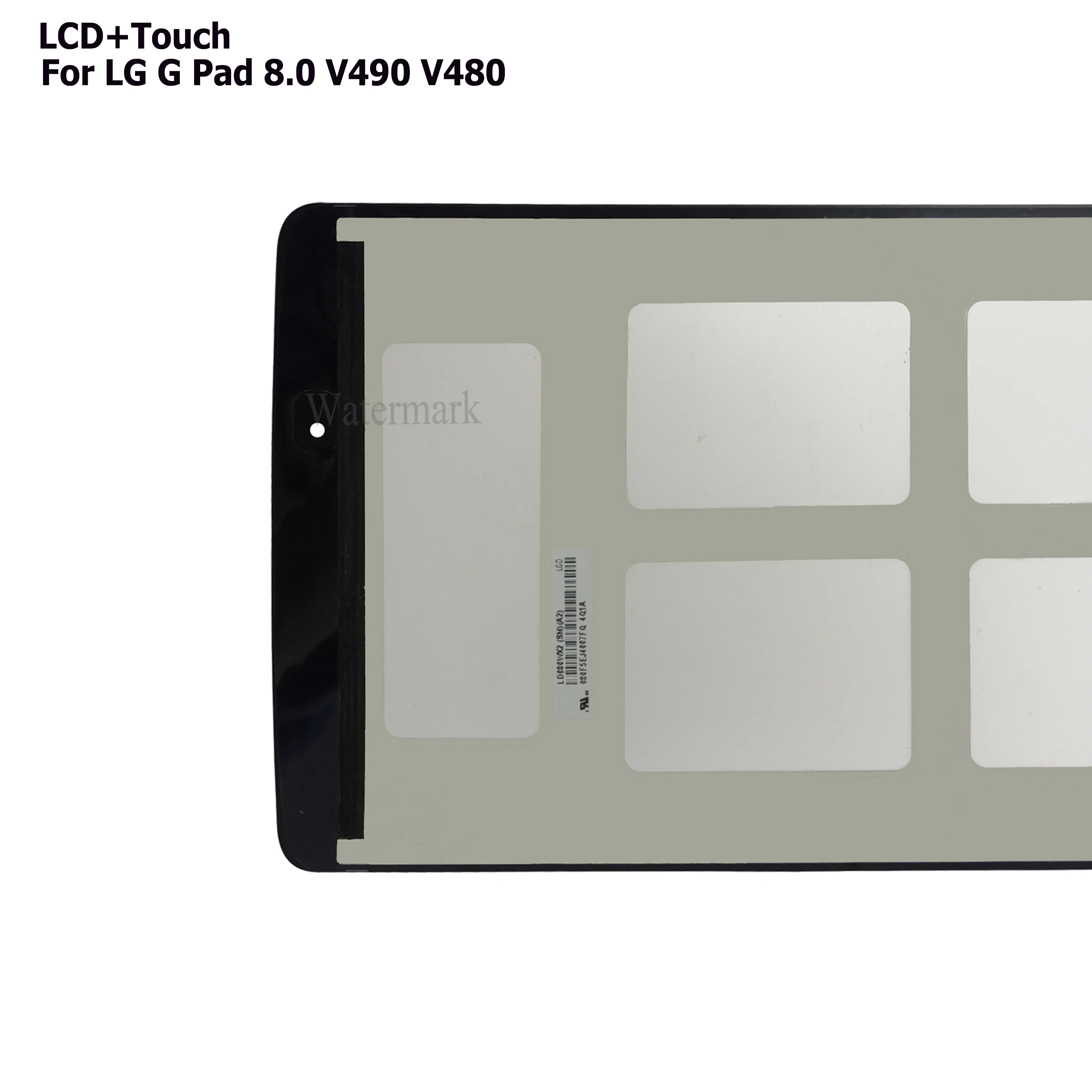 신제품 8 인치 LG G 패드 V480 V490 LCD 디스플레이 터치스크린 패널 디지타이저 어셈블리, 100% 테스트 완료, LG V480 LCD No, 프레임 포함