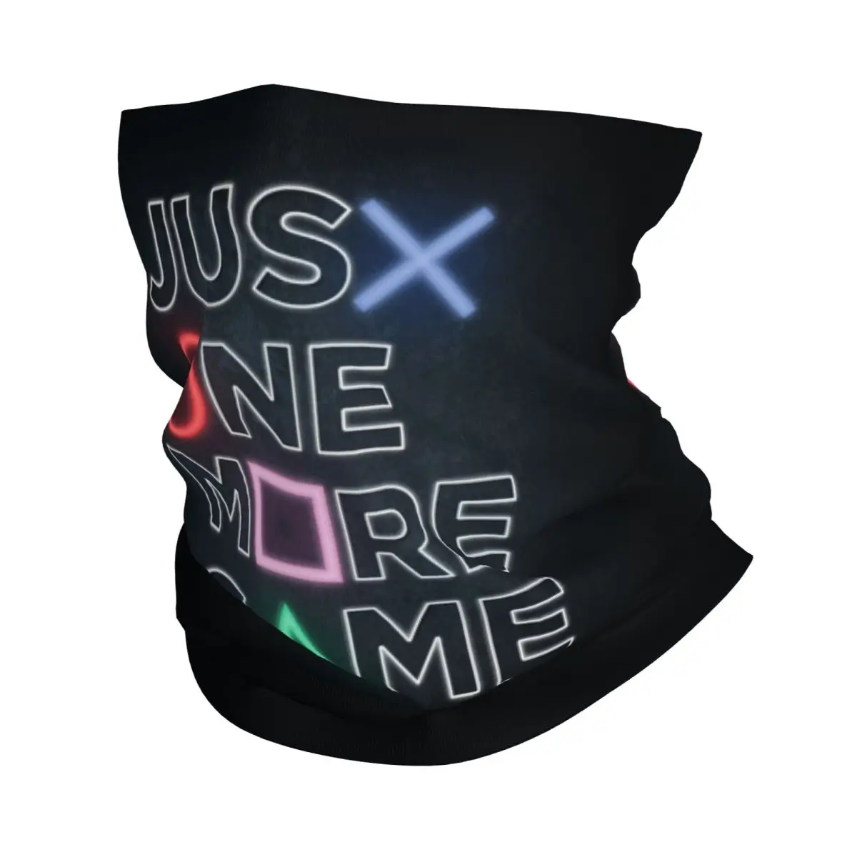

Шарф-Бандана «Just One More Game» для мужчин и женщин, зимняя бандана для игр и видеоигр, с защитой от УФ излучения, шарф для велоспорта