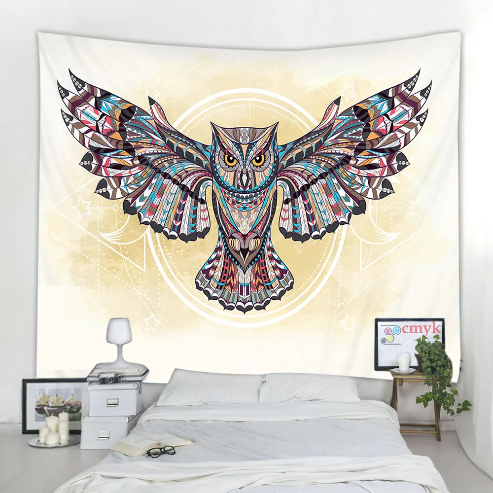 

Mandala Tapestry Animal Indian Elephant Tiger Eagle Pattern Wall Hanging Mat Beach Towel Blanket