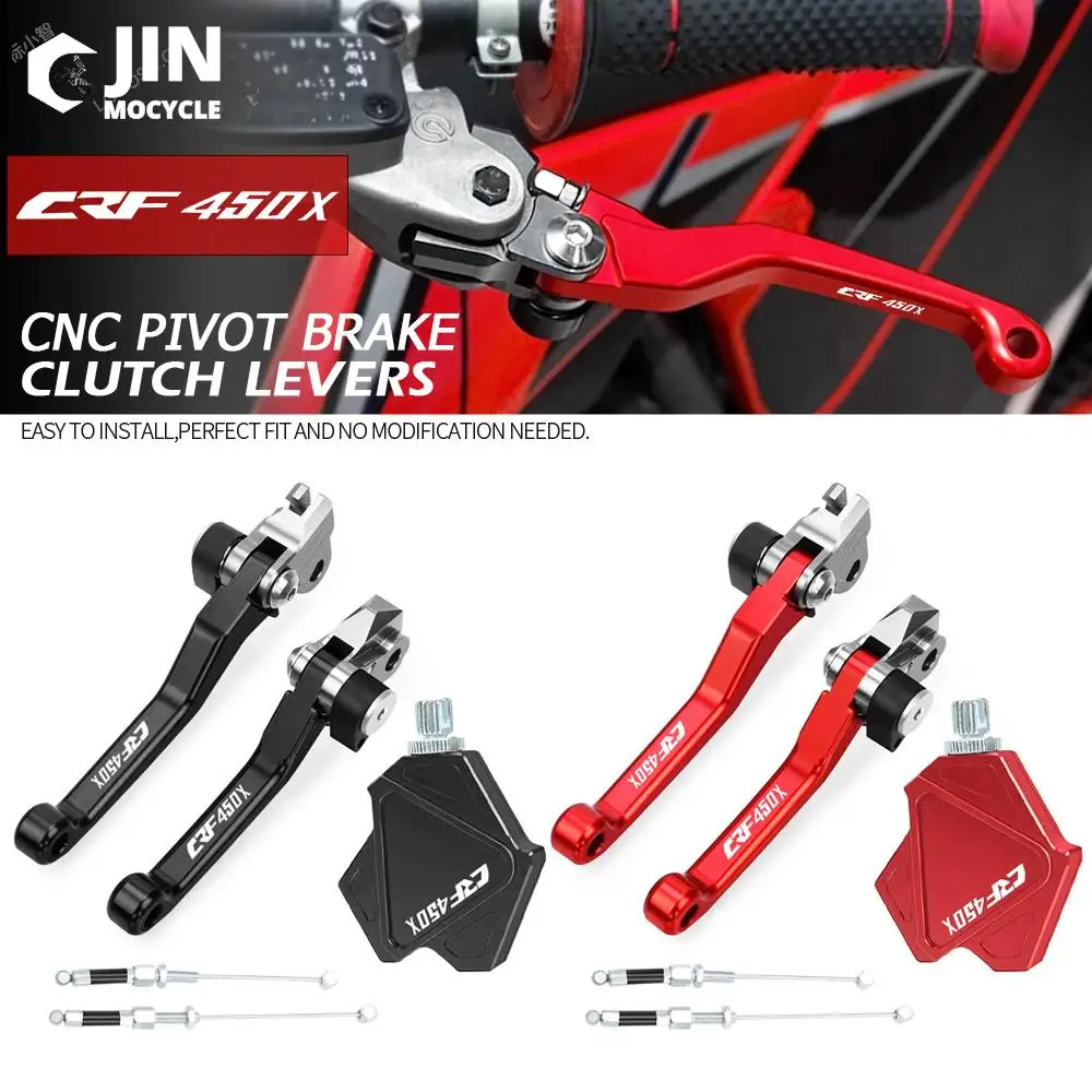 

Dirt Bike CNC Brake Clutch Levers Stunt Clutch Pull Cable Lever Replacement Easy System For HONDA CRF450X 2005-2018 CRF 450X