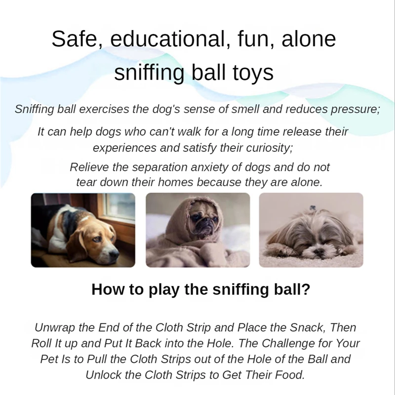 Dog Puzzle Toys Sniffing Ball Toy For Small Medium Large Dogs Pet Sniffing  Hiding Food Toys Slow Feeding Rubber Ball Toys - Dog Toys - AliExpress