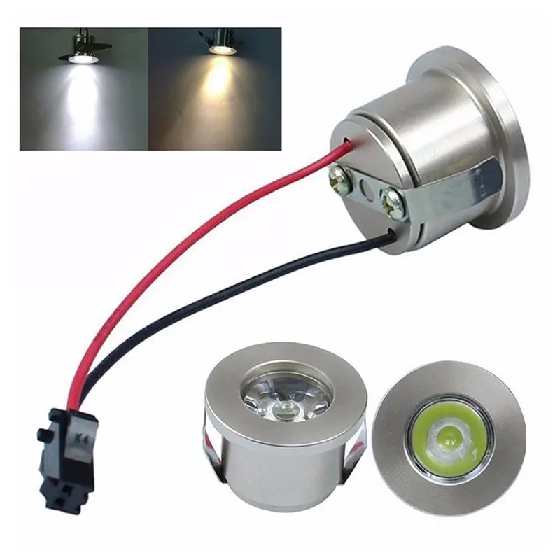 

New AC 85-265V Mini Surface Mounted Light led downlight 1W /3W LED White/Warm White Jewelry Cabinet Lamp spot light