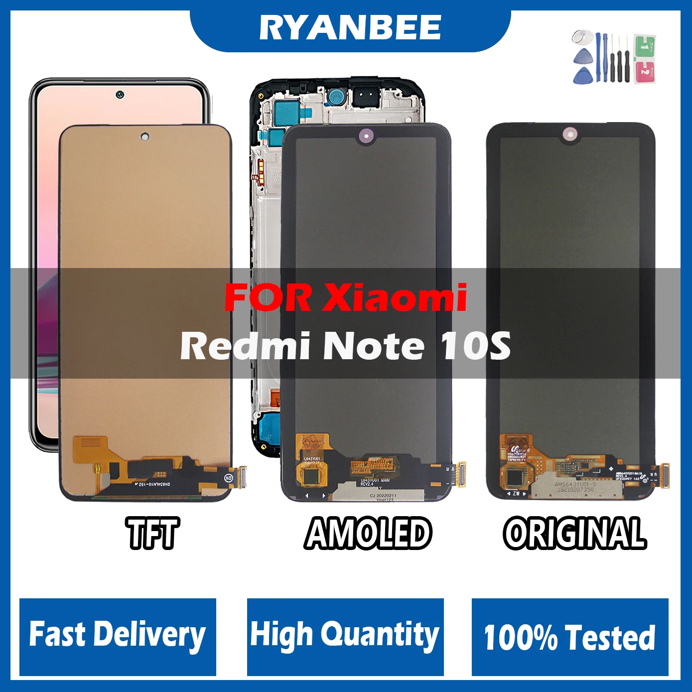 Display-LCD-For-Xiaomi-Redmi-Note-10S-LCD-Note-10S-M2101K7BG-M2101K7BI ...
