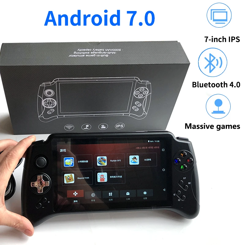 Powkiddy new product x17 Android handheld 7-inch large-screen handheld PSP game console DC/ONS/NGPMD arcade