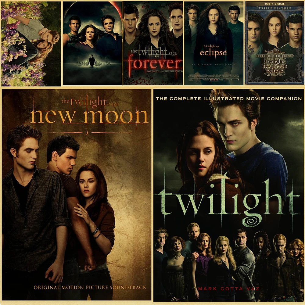 Twilight 3 Film Complet En Francais The Twilight Saga: affiches de film classiques et rétro papier Kraft  imprimé, affiche de peinture de décoration pour la maison, sans cadre |  AliExpress
