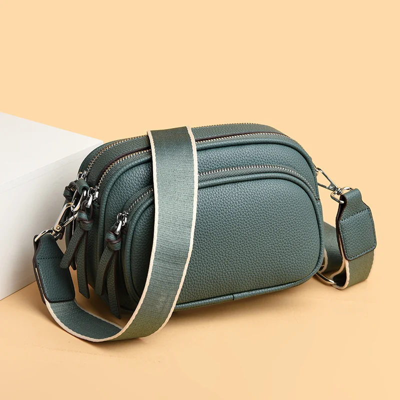 Fashion Shoulder Bag 2 layer zipper Crossbody bag For Women Female Messenger Bag
