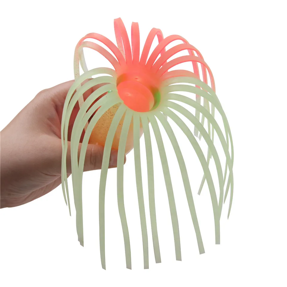 FUSIGO Esche Morbide A Forma Di Polpo, 50 Pezzi Multicolori, 5-12 Cm, Con Glitter, Per Pesca Spigola, Salmone E Trota