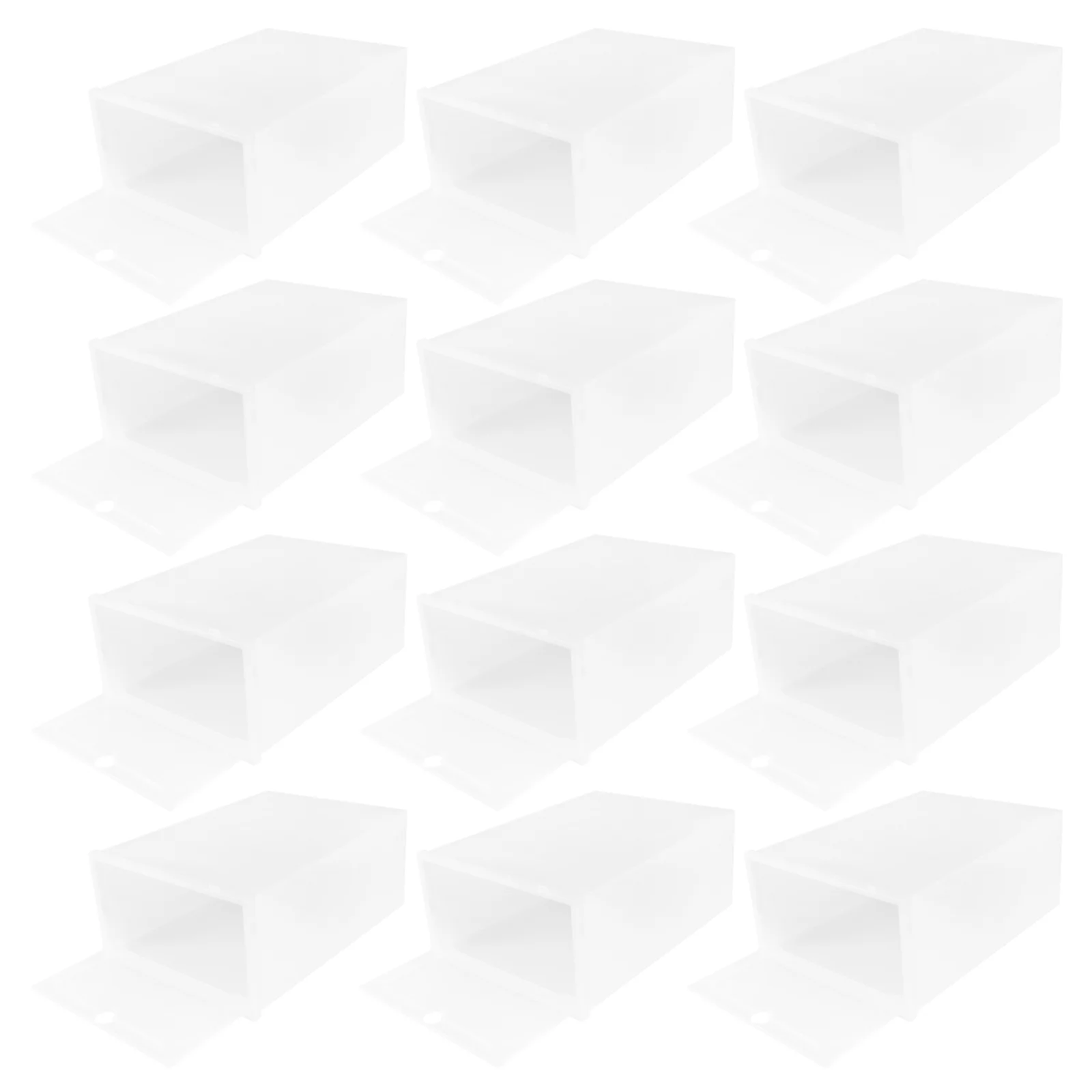 

12 шт., прозрачный пластиковый контейнер для обуви, Размеры S
