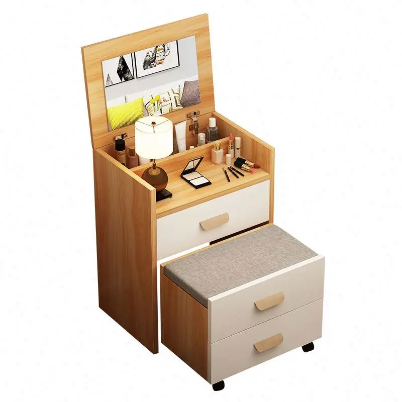 

Modern 2 in 1 simple durable dresser and nightstand factory wholesale makeup nightstand for bedroom home nightstand