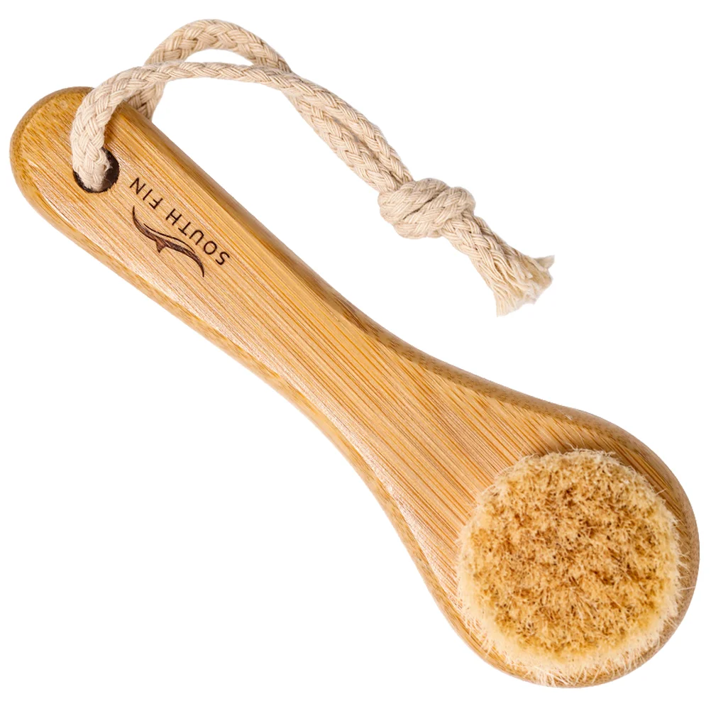 

Comfortable Horsehair Facial Cleaning Brush Bamboo Handle Face Exfoliating Brush Face Brush Meridian Massage Brush BEAUTY Tools