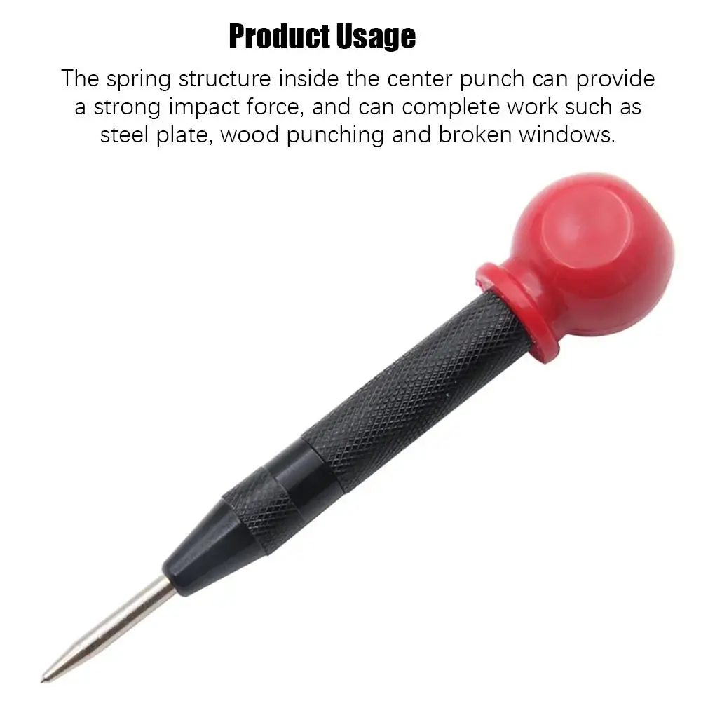 

Automatic Center Punch 5 Inch Spring Loaded Marking Starting Holes Tool Wood Press Dent Woodwork Tool Drill Bit