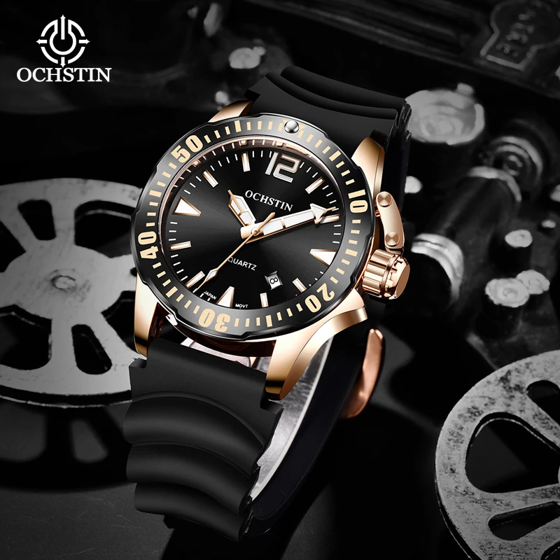 OCHSTI's Hot selling 2024 Leisure Fashion Pilot Series Multi functional Quartz Movement Waterproof Watch Men's Quartz Watch