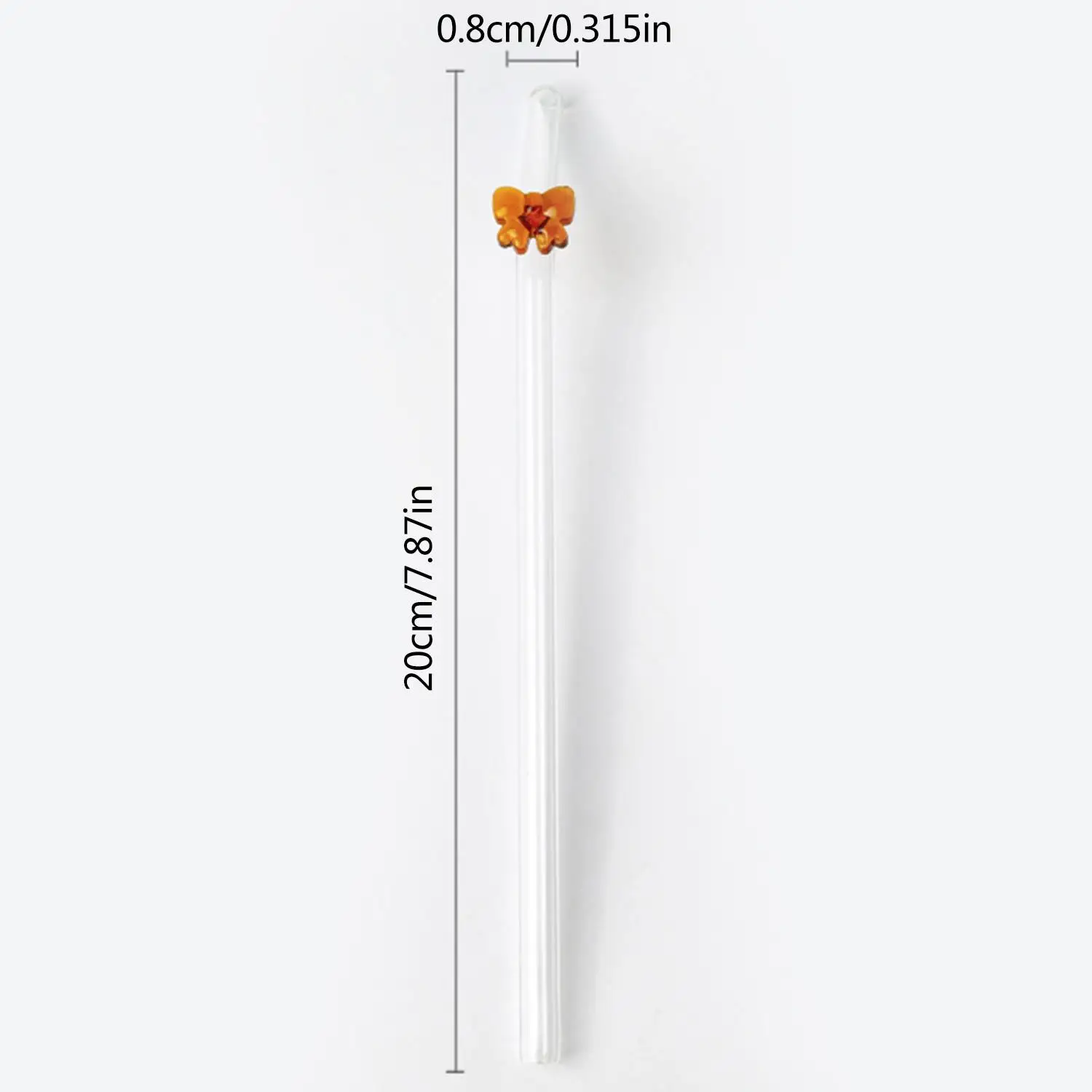Reusable bowtie glass straws bar tools smoothies cocktails tea coffee juicy drinking eco friendly drinkware straws